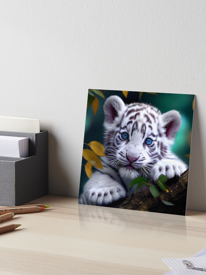 Blue-eyed White Baby Tiger Poster for Sale by GiftPantheon