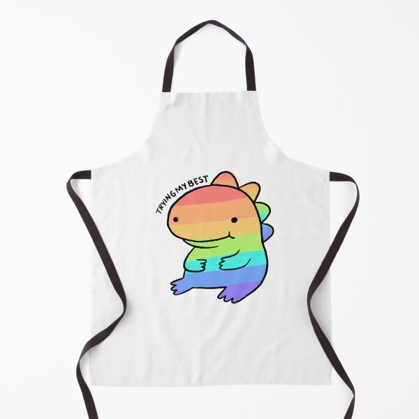 Item preview, Trying My Best | Cute Rainbow Baby Dinosaur, Rainbow Dino Sticker designed and sold by iristocat.