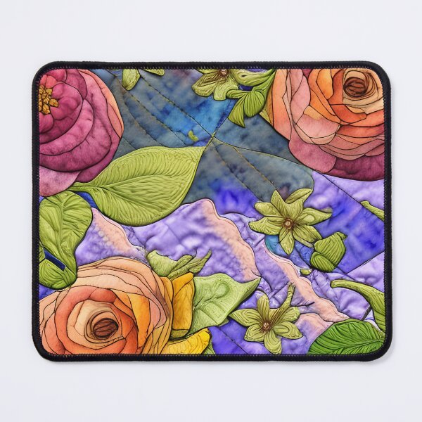 Item preview, Simulated Quilt Floral Pattern designed and sold by Sweet  Zoe Shop.