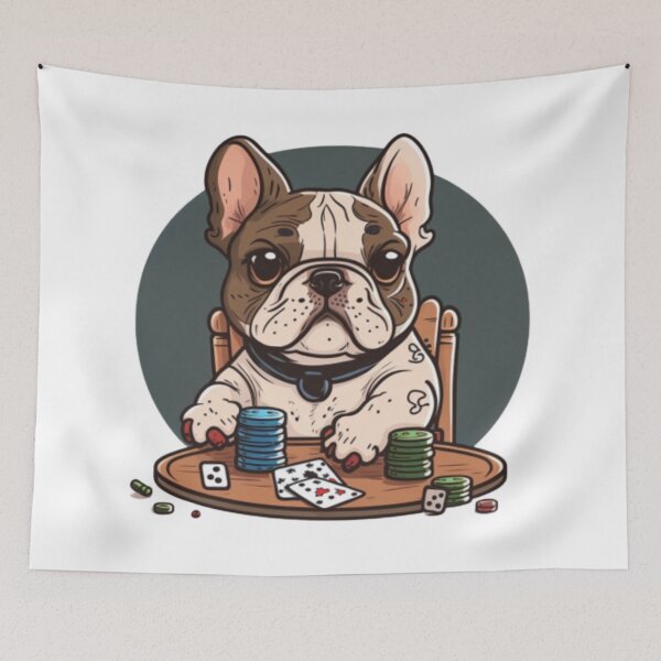 Item preview, Frenchie playing Poker French Bulldog  designed and sold by PetsEnough.