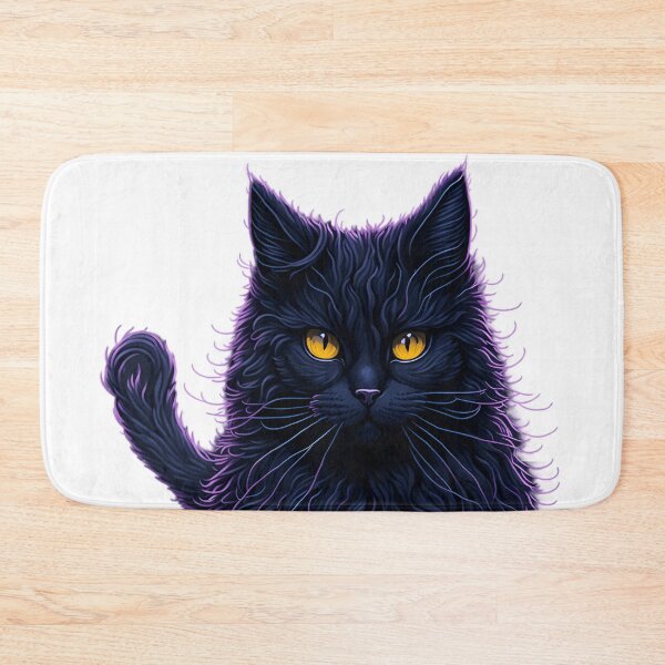 Item preview, 8K Resolution Fur: The High-Definition Oil Painting of a Fluffy Black Cat designed and sold by Valeree Store.