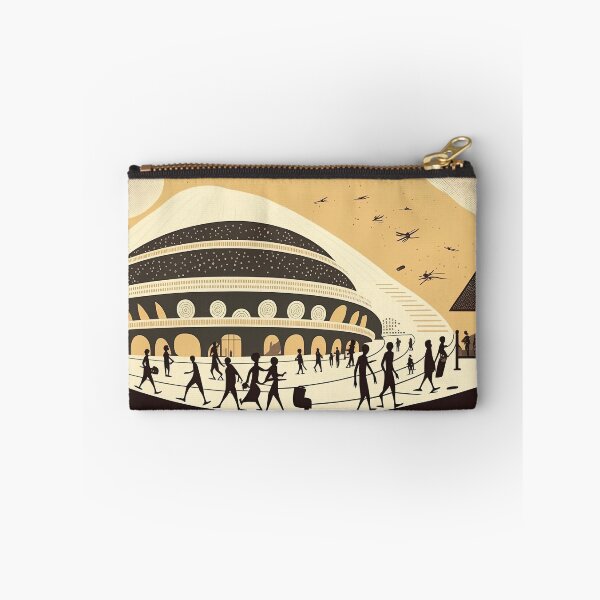 Item preview, Busy Street in Ouagadougou Burkina Faso warli painting designed and sold by artyficial-.