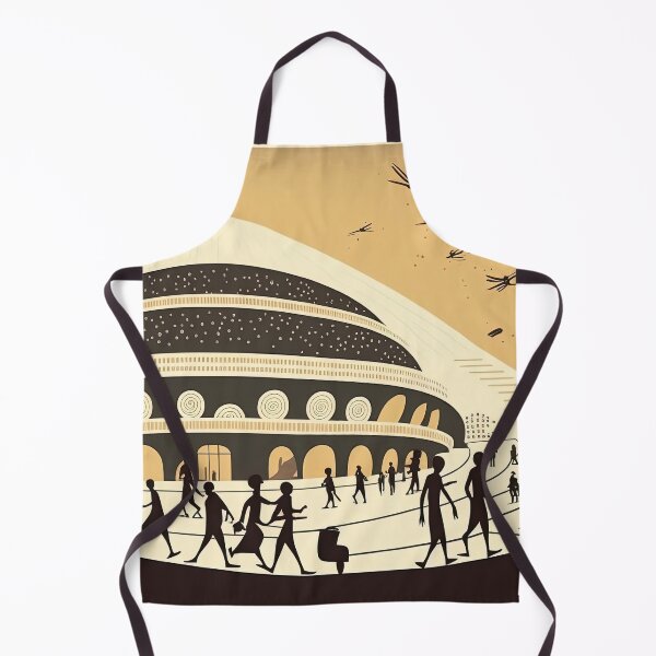 Item preview, Busy Street in Ouagadougou Burkina Faso warli painting designed and sold by artyficial-.