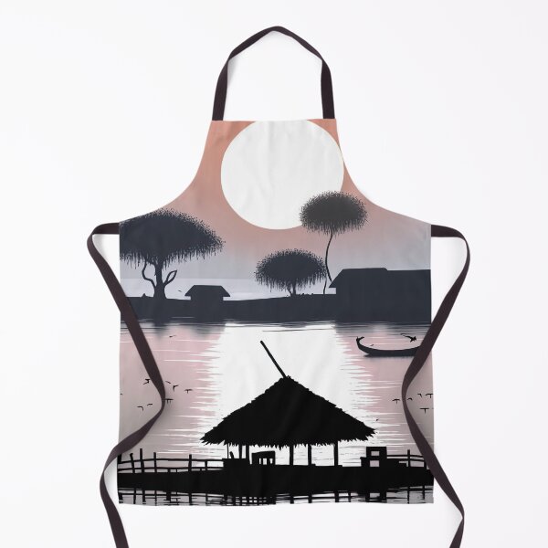 Item preview, Lake Victoria at Night Sunset warli painting designed and sold by artyficial-.