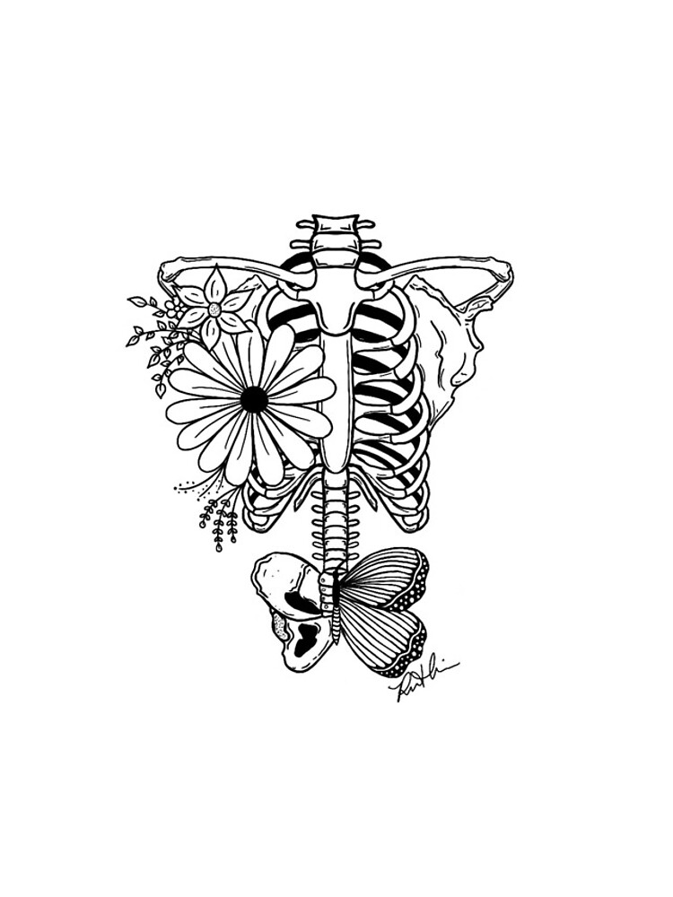 Thumbnail 4 of 4, iPhone Case, Floral Ribcage designed and sold by RNHArtwork.
