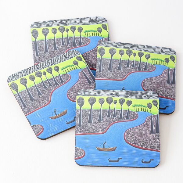 Item preview, Okavango River in Botswana warli painting designed and sold by artyficial-.