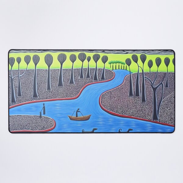 Item preview, Okavango River in Botswana warli painting designed and sold by artyficial-.