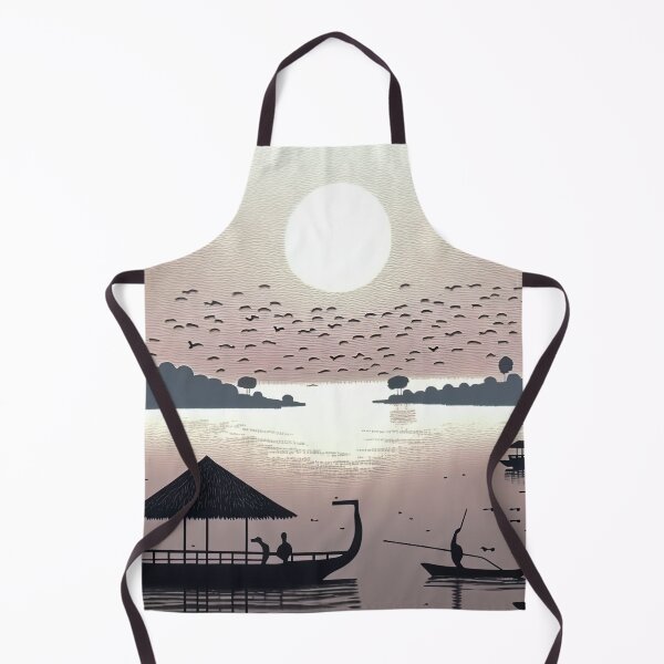 Item preview, Quiet Lake Victoria at Dusk warli painting designed and sold by artyficial-.