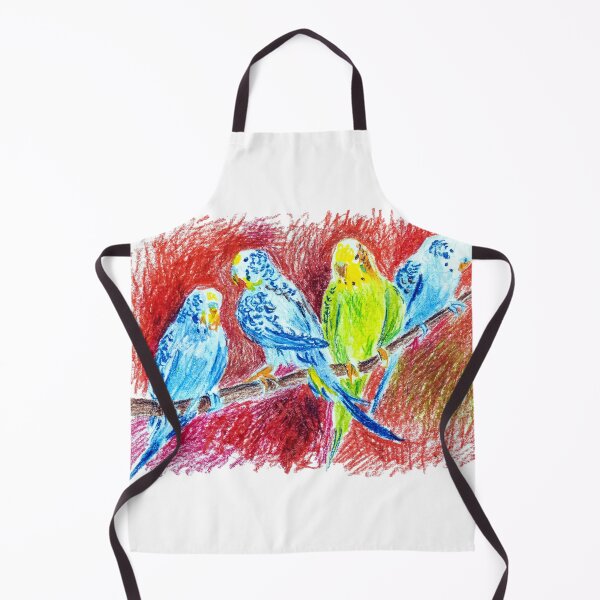 Item preview, Four budgerigars on the branch designed and sold by MadeBySicilian.