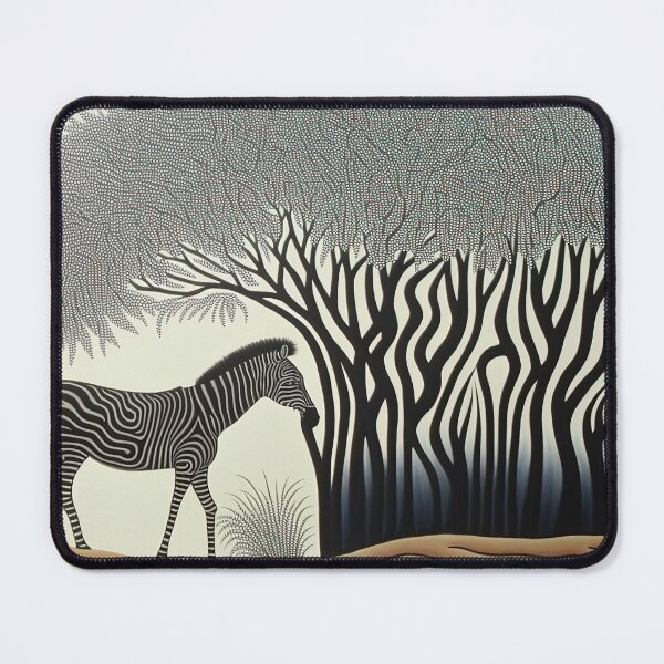 Item preview, zebra hiding in the savannah warli painting designed and sold by artyficial-.