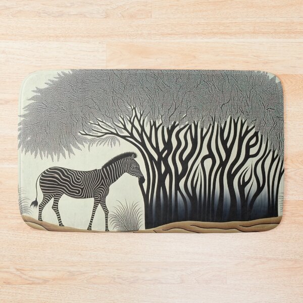 Item preview, zebra hiding in the savannah warli painting designed and sold by artyficial-.