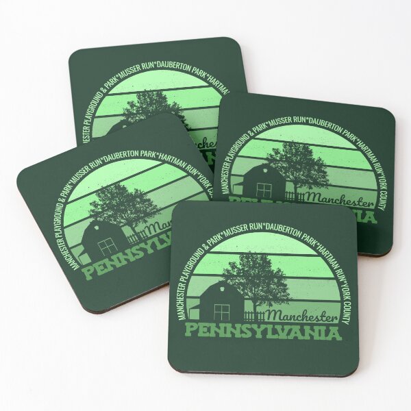Item preview, Manchester Pennsylvania Sunset Retro Vintage Local Pride Logo designed and sold by CRHPOD20.