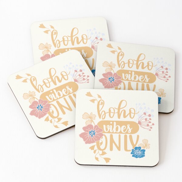 Item preview, Boho Vibes Only. Quote and Floral Simple Boho Pattern. designed and sold by LotusBlanc.