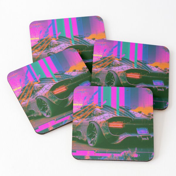 Item preview, GLITCH PUNK ART Sport Car designed and sold by RESToRAPTOR.