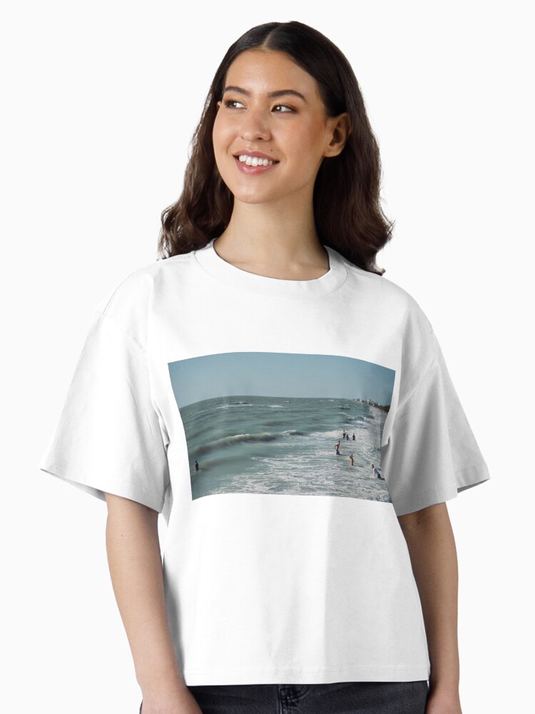 Thumbnail 1 of 4, Boxy T-Shirt, NAPLES FLORIDA BEACH OCEAN PIER designed and sold by teruyalab.