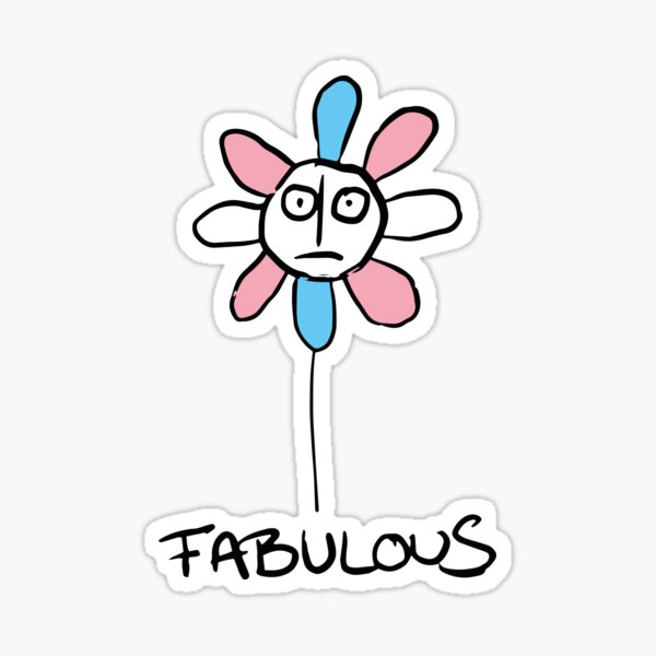 Pride Flower Is Fabulous - Trans Pride Sticker