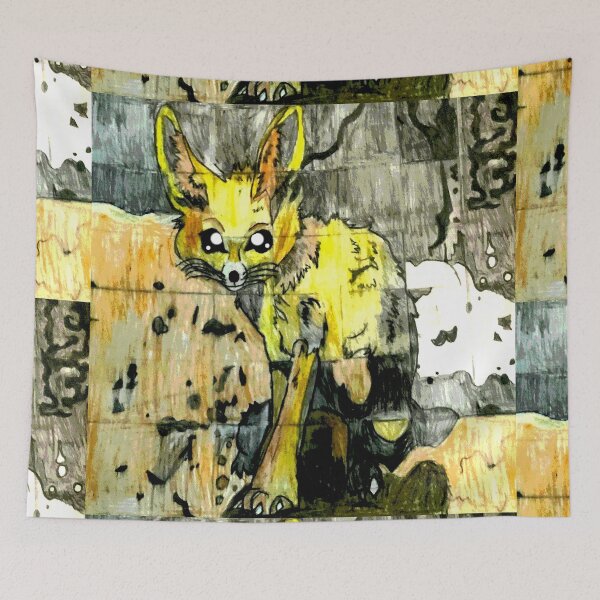 Item preview, Fennec fox (coloured) designed and sold by Chloemcglinchey.