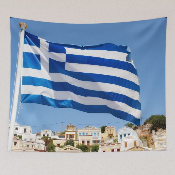 Item preview, Flag of Greece on Symi Island designed and sold by Sasas Design.