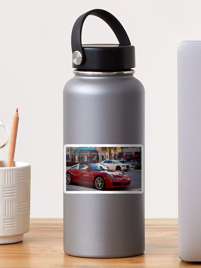 Thumbnail 1 of 3, Sticker, RED SPORTS CAR 911 BOCA RATON MIZNER PANAMERA designed and sold by teruyalab.