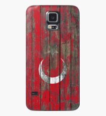 Flag of Turkey on Rough Wood Boards Effect Case/Skin for Samsung Galaxy