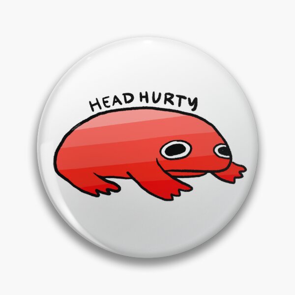 Item preview, Head Hurty | My Head Hurts Red Gradient Frog, Frog Stickers, Headache Survivor designed and sold by iristocat.