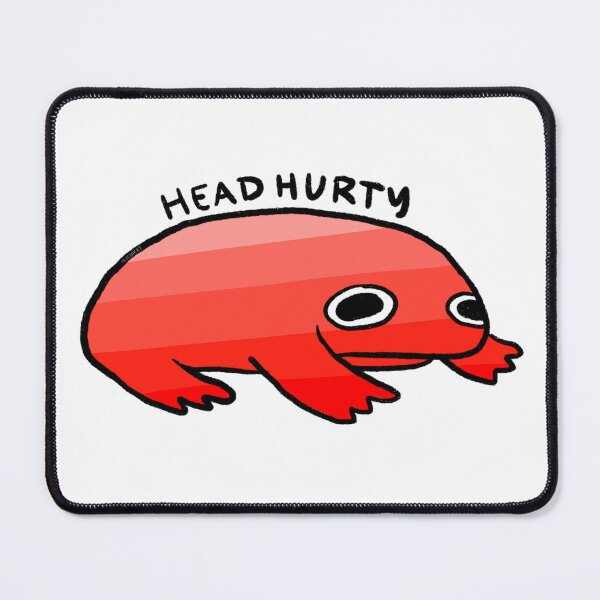 Item preview, Head Hurty | My Head Hurts Red Gradient Frog, Frog Stickers, Headache Survivor designed and sold by iristocat.