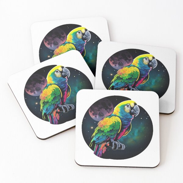Item preview, Parrot with a space background designed and sold by calcoc.