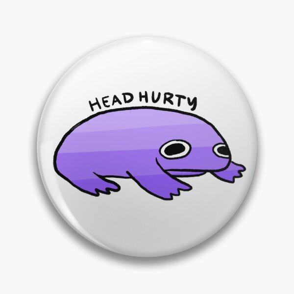 Item preview, Head Hurty | My Head Hurts Purple Gradient Frog, Frog Stickers, Headache Survivor designed and sold by iristocat.