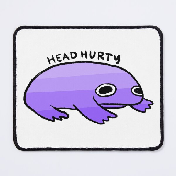 Item preview, Head Hurty | My Head Hurts Purple Gradient Frog, Frog Stickers, Headache Survivor designed and sold by iristocat.