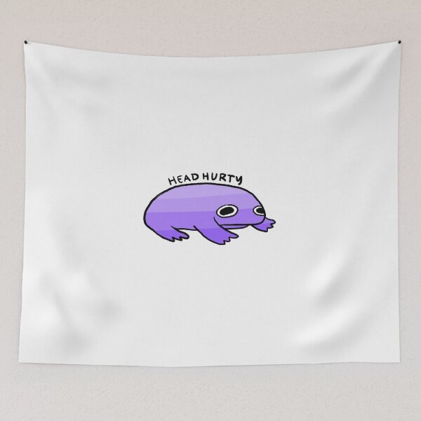 Item preview, Head Hurty | My Head Hurts Purple Gradient Frog, Frog Stickers, Headache Survivor designed and sold by iristocat.