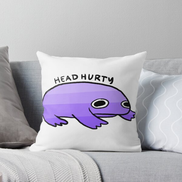 Item preview, Head Hurty | My Head Hurts Purple Gradient Frog, Frog Stickers, Headache Survivor designed and sold by iristocat.