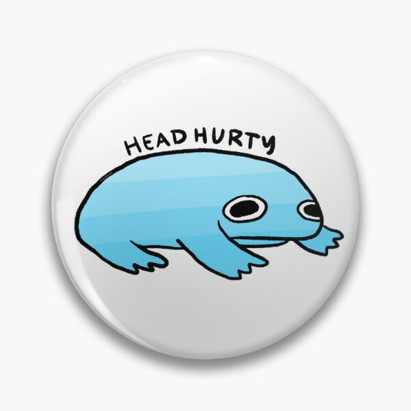 Item preview, Head Hurty | My Head Hurts Blue Gradient Frog, Frog Stickers, Headache Survivor designed and sold by iristocat.