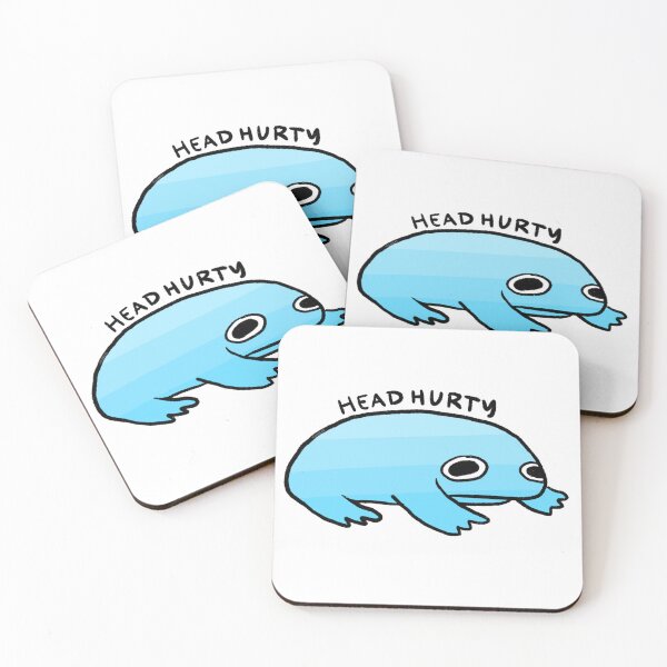 Item preview, Head Hurty | My Head Hurts Blue Gradient Frog, Frog Stickers, Headache Survivor designed and sold by iristocat.