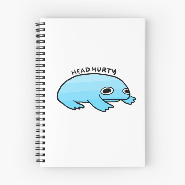 Item preview, Head Hurty | My Head Hurts Blue Gradient Frog, Frog Stickers, Headache Survivor designed and sold by iristocat.