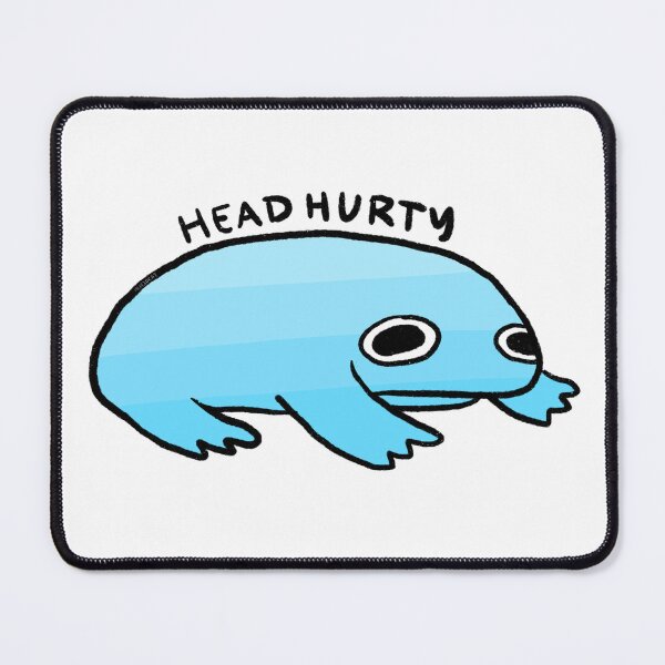 Item preview, Head Hurty | My Head Hurts Blue Gradient Frog, Frog Stickers, Headache Survivor designed and sold by iristocat.