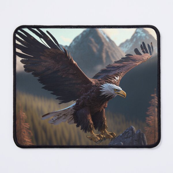 Item preview, Majestic Eagle Soaring Above Mountains designed and sold by ThreadGallery.