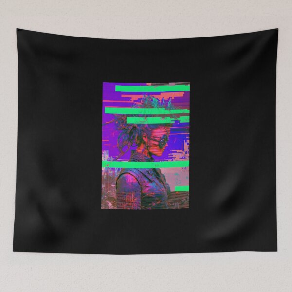Item preview, GLITCH PUNK ART Cyberpunk Girl designed and sold by RESToRAPTOR.