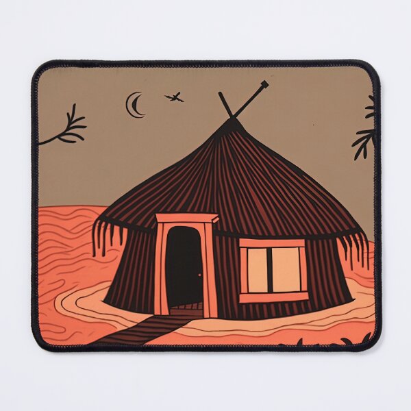 Item preview, a hut in africa warli painting designed and sold by artyficial-.