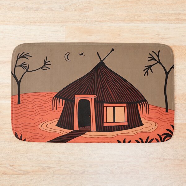 Item preview, a hut in africa warli painting designed and sold by artyficial-.