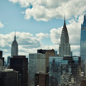 Artwork thumbnail, NYC NEW YORK MANHATTAN SKYLINE BUILDINGS CHRYSLER EMPIRE by teruyalab