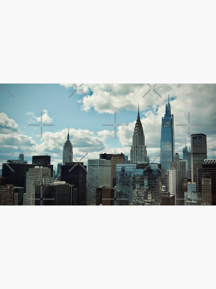 Thumbnail 3 of 3, Sticker, NYC NEW YORK MANHATTAN SKYLINE BUILDINGS CHRYSLER EMPIRE designed and sold by teruyalab.