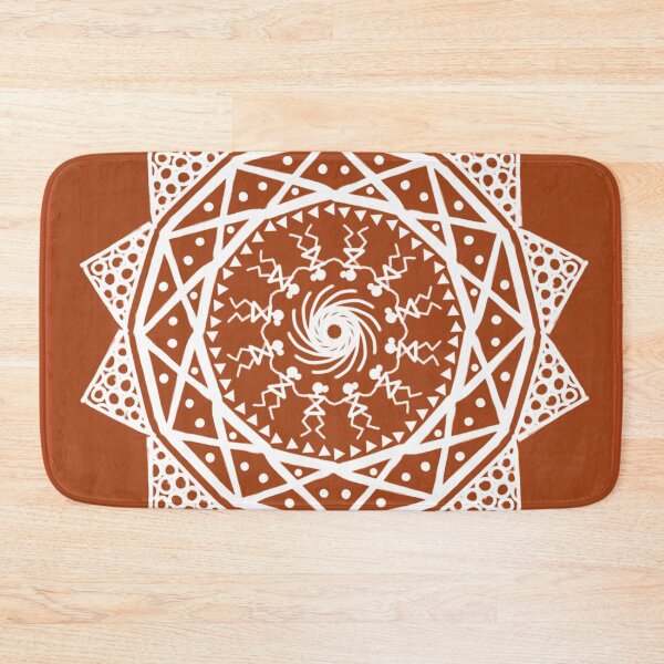Item preview,  Indian Traditional Art - Warli Tribal Art Rangoli  -Deep red tile designed and sold by ShreecreatE.