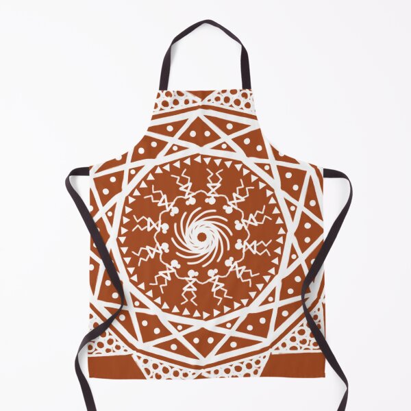 Item preview, Indian Traditional Art - Warli Tribal Art Rangoli -Deep red tile designed and sold by ShreecreatE.