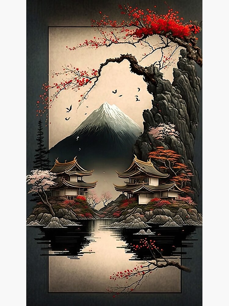 Japanese Style Landscape Art Work - Creative Art - Digital Art, Landscapes  & Nature, Mountains - ArtPal