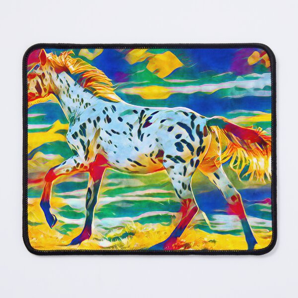 Item preview, Colorful appaloosa horse walking – digital painting designed and sold by NickoPrints.