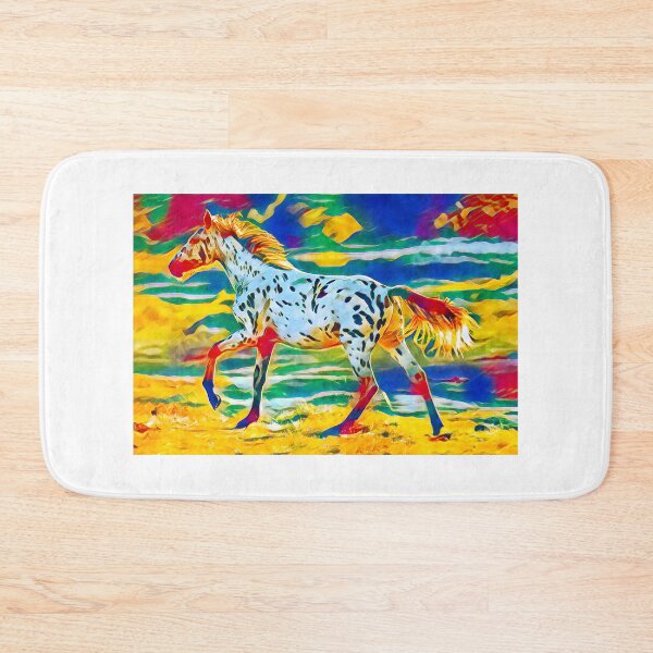 Item preview, Colorful appaloosa horse walking – digital painting designed and sold by NickoPrints.