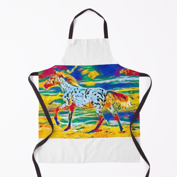 Item preview, Colorful appaloosa horse walking – digital painting designed and sold by NickoPrints.