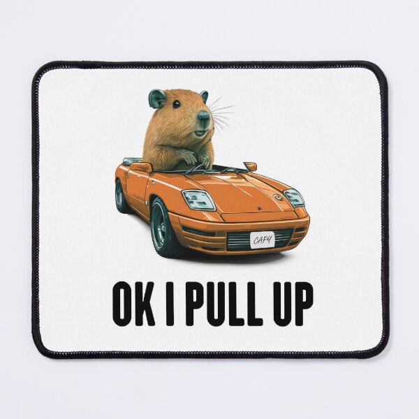 Item preview, Ok I Pull up in an Orange Sports Car Capybara designed and sold by Animally-Ai.