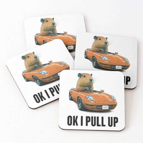 Item preview, Ok I Pull up in an Orange Sports Car Capybara designed and sold by Animally-Ai.