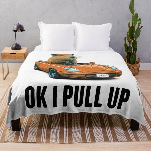 Item preview, Ok I Pull up in an Orange Sports Car Capybara designed and sold by Animally-Ai.